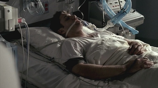 Dean dying in hospital after the car crash...